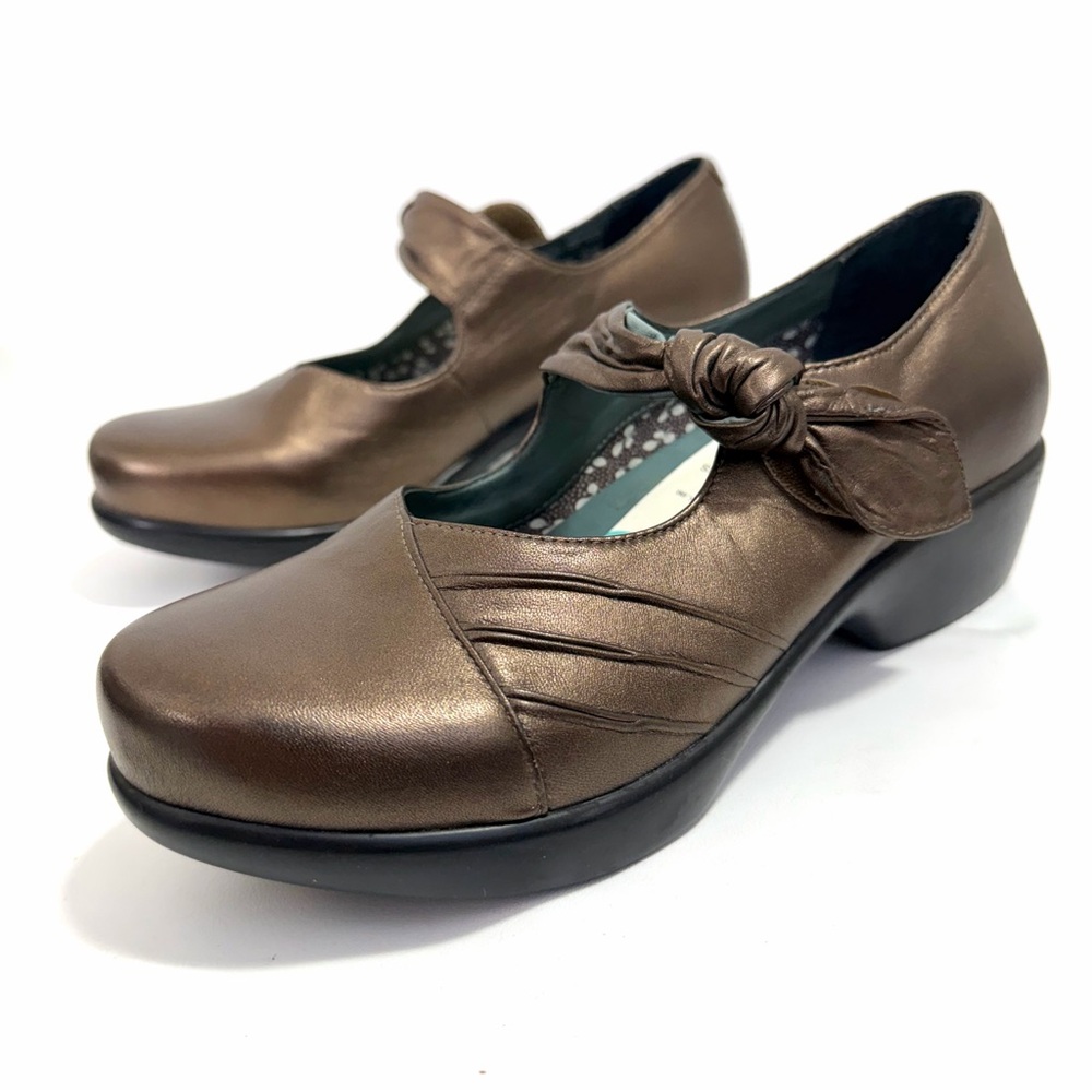 Dansko Metallic Brown Mary Jane Clogs Nurse Shoes 9.5 - 10 / 40 NEW